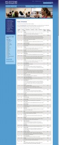 Baptist Milestone Sortable Schedule page